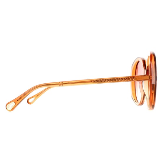 Chloe Oval Womens Transparent Dunkel Orange Orange Gradient CH0007S - Image 4
