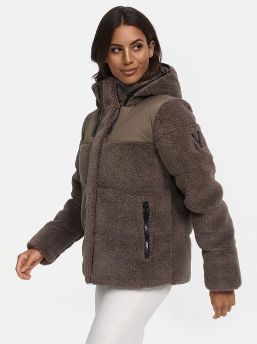 Marikoo Damen Teddy Puffer Jacke mit Kapuze & Reißverschluss – Kaguraa - Image 5