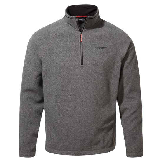 Craghoppers Mens Corey VI Half Zip Fleece Top (Black Pepper Marl) - Image 2
