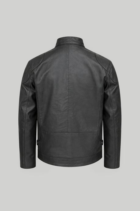 Pelle D'annata Walter Leather Jacket in Black - Image 4