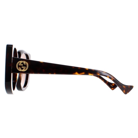 Gucci Rund Damen Dunkel Havanna Braun GG1257S - Image 3
