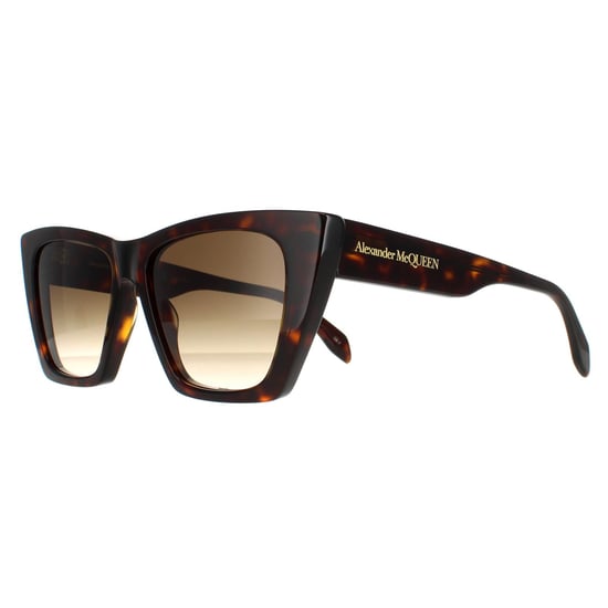 Alexander McQueen Cat Eye Womens Dark Havana Braun Gradient AM0299S - Image 2