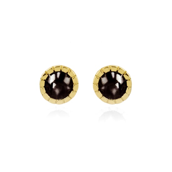 Luxenter Ohrringe, 925 Sterling Silber Naadim und 18K vergoldeter Onyx Zirkonia - Image 1