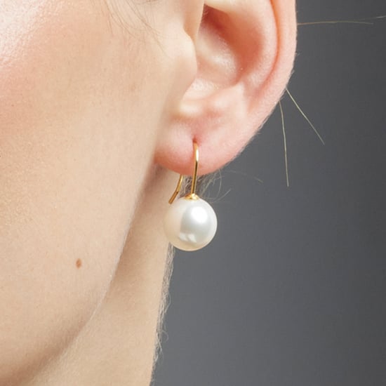 Luxenter Essential Ohrringe aus 925 Sterling Silber und weißer Perle mit 18 Karat Gelbgold - Image 3