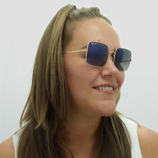 Ray-Ban Square RB1971 914778 polished gold blue grey gradient polarized sunglasses - Image 5