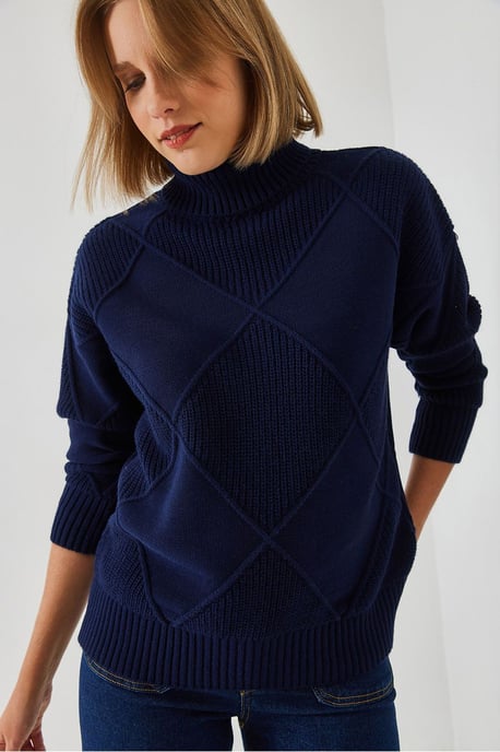 Strukturierter Rollkragenpullover - Image 4
