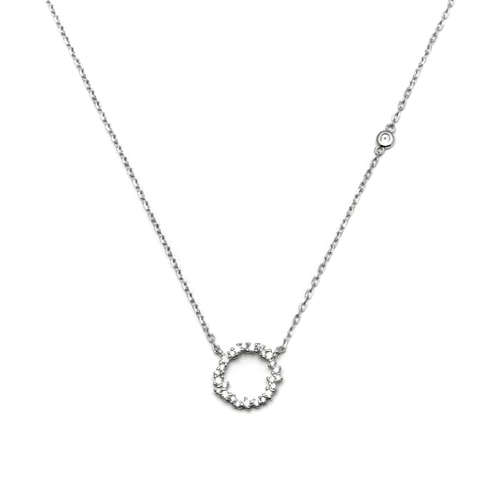 Luxenter Sterling Silber 925 Halskette mit rhodiniertem Brillant Zirkonia - Thilak - Image 1