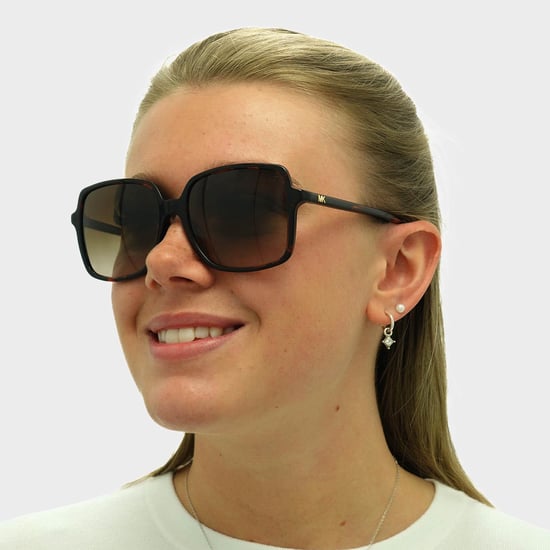 Michael Kors Square Womens Dark Tortoise Smoke Gradient de soleil Lunettes de soleil - Image 6
