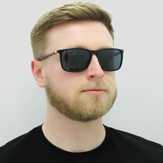 Hugo Boss Square Mens Schwarz Gold Grau Sonnenbrille - Image 5