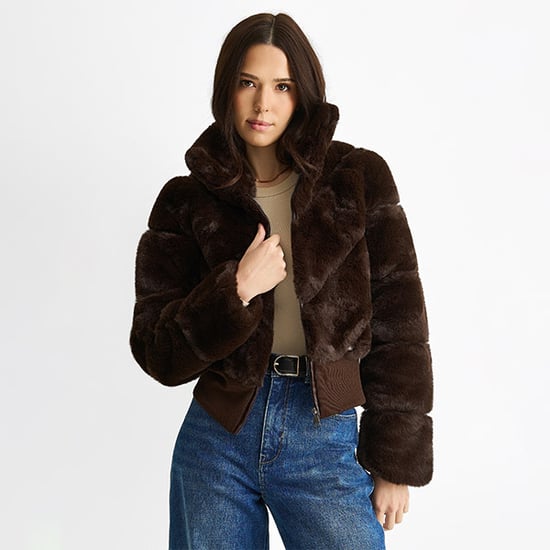 Kurze Jacke aus Kunstfell mit Reißverschluss - Image 2
