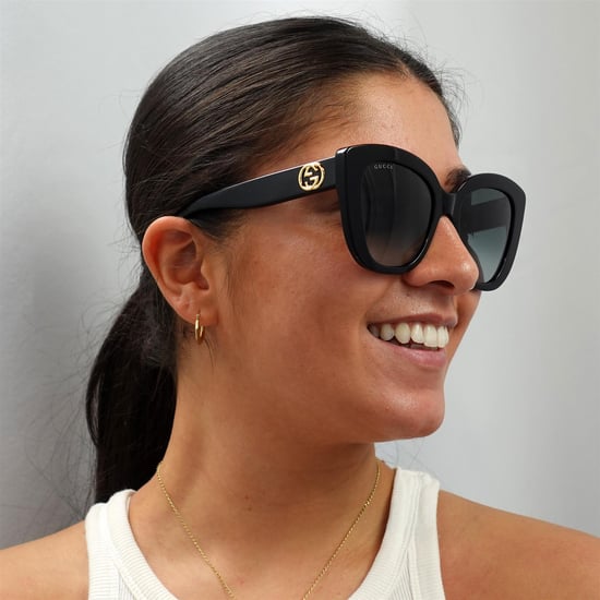 Gucci Cat Eye Frauen Schwarz Grau Gradient Sonnenbrille - Image 6
