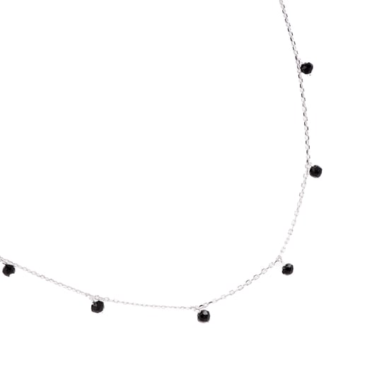 Luxenter, Khosar-Halskette aus 925er Sterlingsilber und rhodiniertem Onyx - Image 4