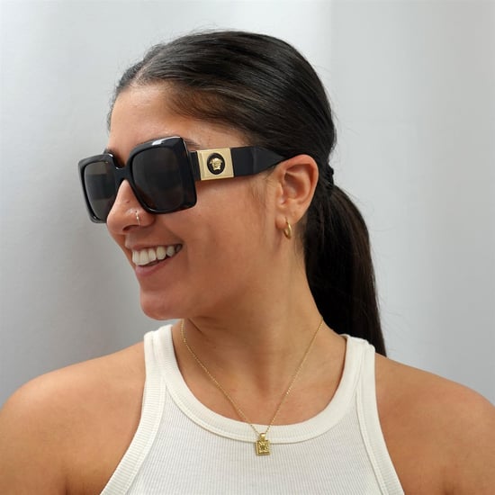 Versace Square Womens Havanna Dunkelbraun Sonnenbrille - Image 6