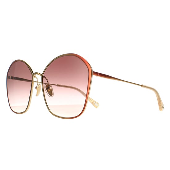 Chloe Square Womens Dunkelbraun Gold Braun Gradient CH0015S - Image 2