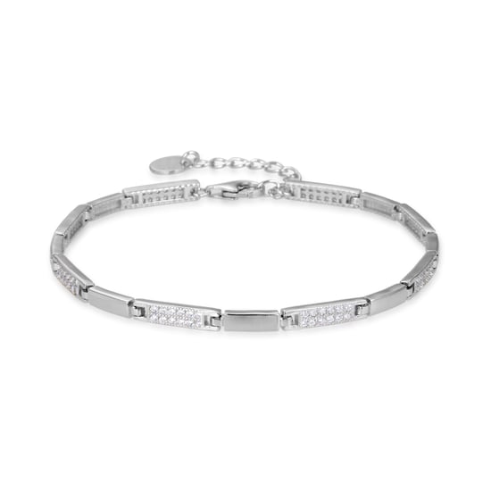 Luxenter Armreif, Kinusi aus 925er Sterlingsilber und rhodinierten, glänzenden Zirkonias - Image 1