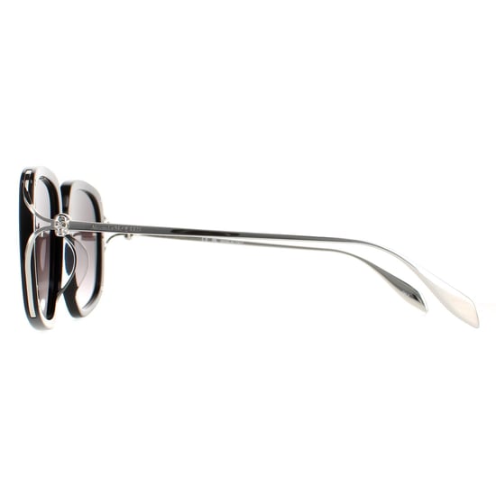Alexander McQueen Square Womens Schwarz Silber Grau Gradient AM0374S - Image 3