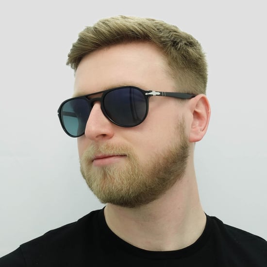 Persol Aviator Unisex Schwarz Blau Verlauf Polaroid Sonnenbrille - Image 4
