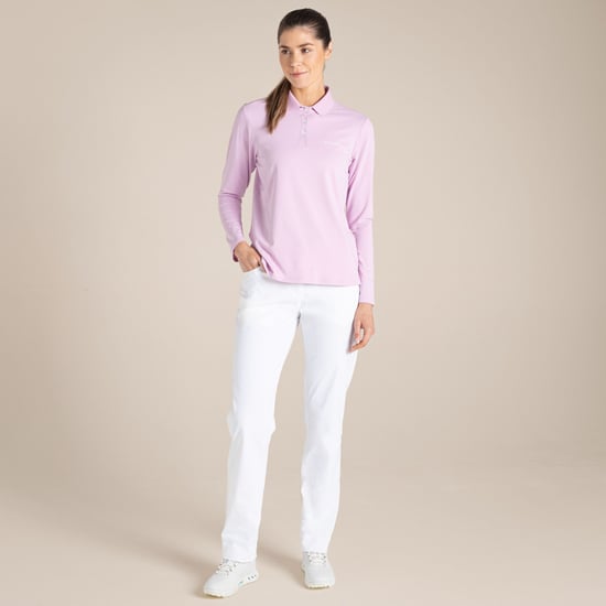 Craghoppers - "Thornbury" Poloshirt für Damen, Nosilife, Emblem, Langärmlig (Orchidee) - Image 1