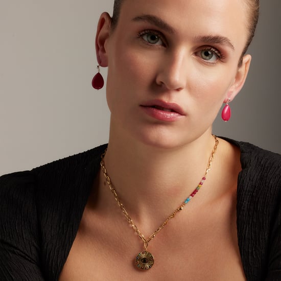 Luxenter Ohrringe, 925 Sterling Silber Kenitna und rosa Achat rhodiniert - Image 2
