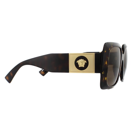 Versace Square Womens Havanna Dunkelbraun Sonnenbrille - Image 4