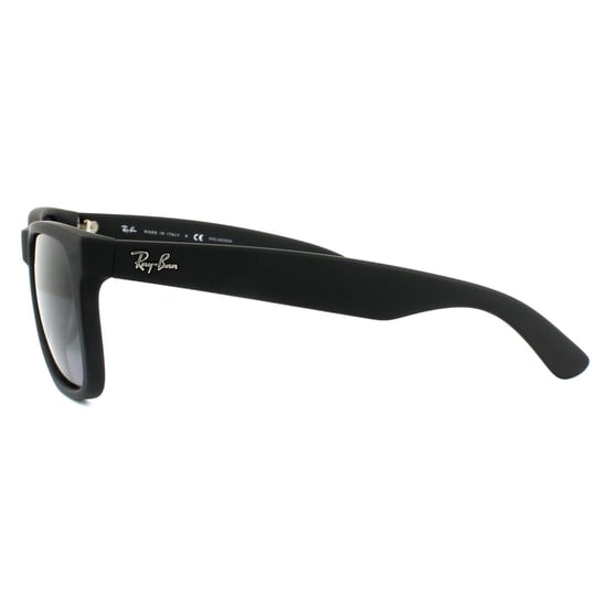 Ray-Ban Sonnenbrille Justin 4165 622/T3 Schwarzer Gummi Grau Gradient Polarisiert - Image 3