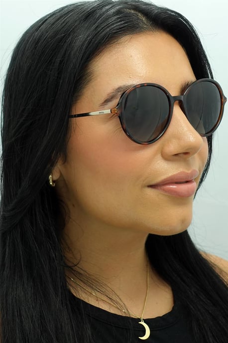 INVU Round Womens Demi Tortoise Braun Gold Grau Polarisiert B2135 - Image 5
