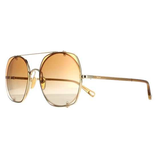 Chloe Aviator Damen Gold Orange Farbverlauf CH0042S - Image 2