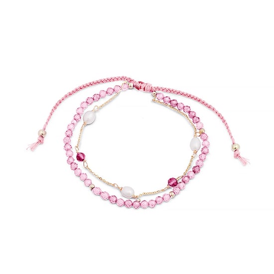 Luxenter-Armband aus Metalllegierung und rosafarbenem Turmalin, 18 Karat vergoldet - Image 1