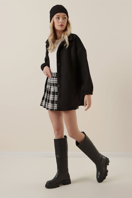 Texturierte Gabardine-Knopfjacke - Image 2