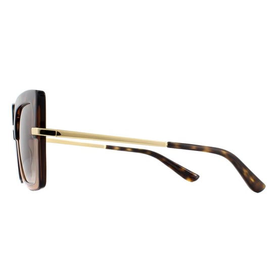 Dolce & Gabbana Sonnenbrille DG4373 325613 Top Havanna auf Transparent Braun Braun Gradient - Image 3
