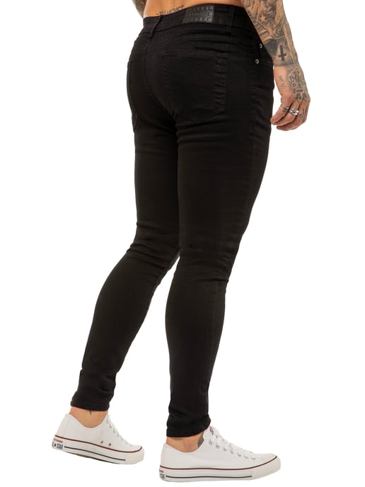 Enzo Herren Skinny Super Stretch Denim Jeans - Image 2