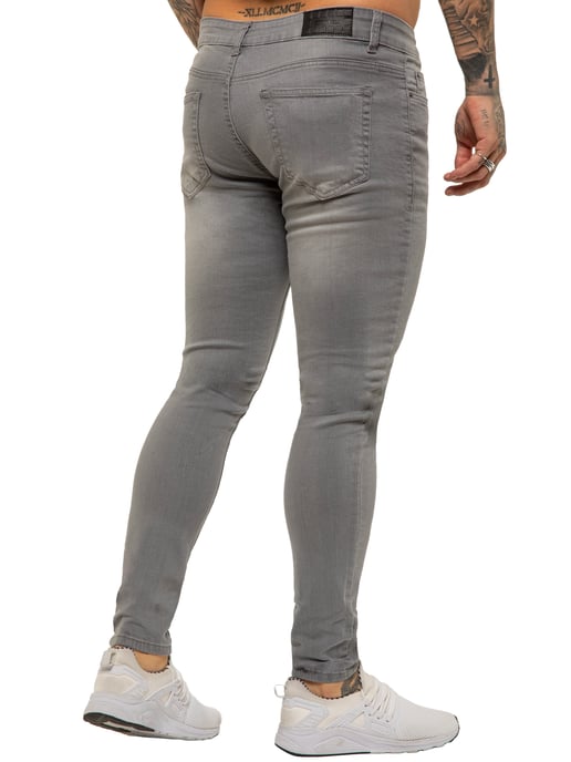 Enzo Herren Skinny Super Stretch Denim Jeans - Image 2