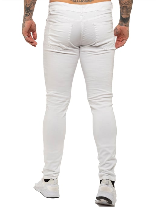Enzo Herren Skinny Ripped Jeans - Image 2