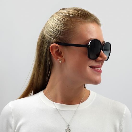Gucci Square Womens Schwarz Grau Gradient Sonnenbrille - Image 5