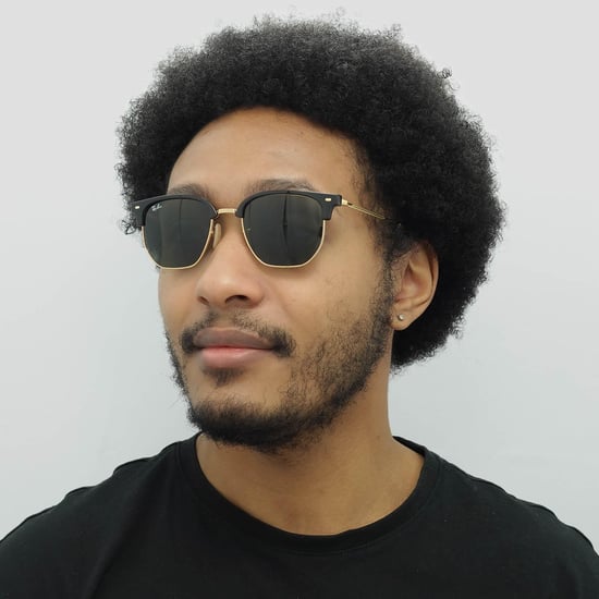Ray-Ban Square Unisex Schwarz auf Gold Grün RB4416 Neu Clubmaster - Image 6