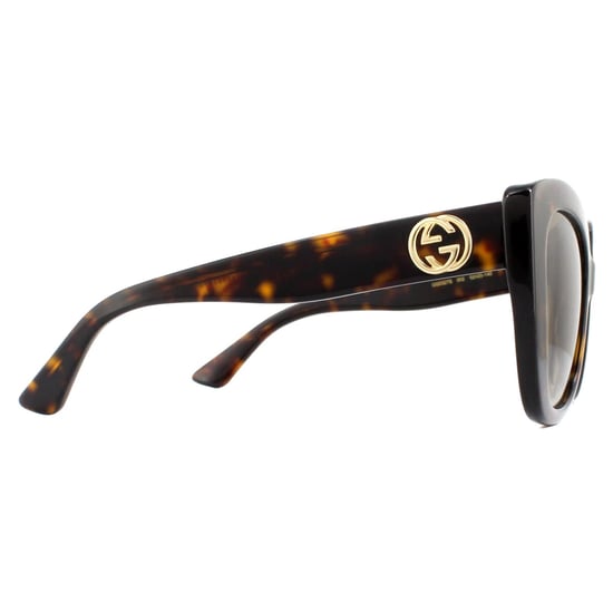 Gucci Cat Eye Sonnenbrille für Damen in Havanna Braun mit Farbverlauf - Image 4
