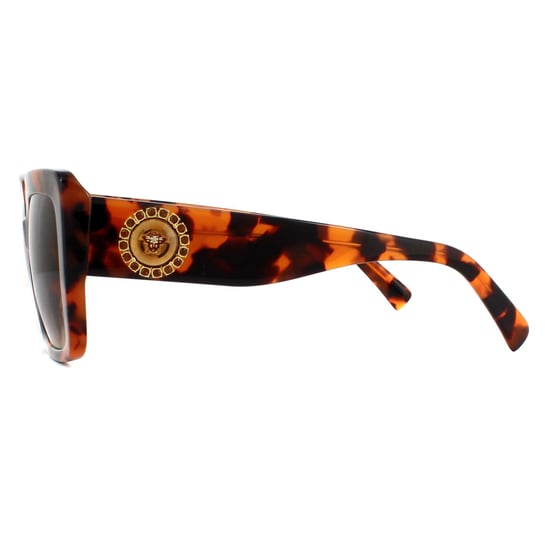 Versace Square Womens Havanna Braun Gradient Sonnenbrille - Image 3