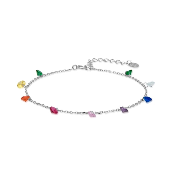 Luxenter 925 Sterling Silber Armband mit mehrfarbigen rhodinierten Zirkonia - Rolcon - Image 1
