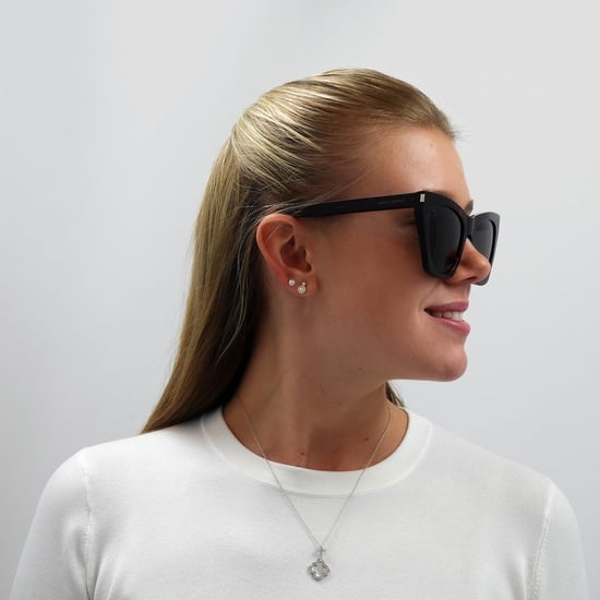 Saint Laurent Cat Eye Damen Sonnenbrille Havanna Grau - Image 5
