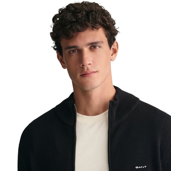 Gant Cotton Pique Half Zip Strickjacke - Image 4