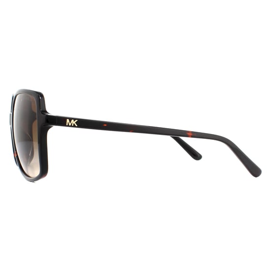 Michael Kors Square Womens Dark Tortoise Smoke Gradient de soleil Lunettes de soleil - Image 3