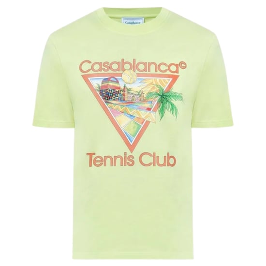 Casablanca Afro Cubism Tennis Club T-Shirt in Pastellgrün - Image 1