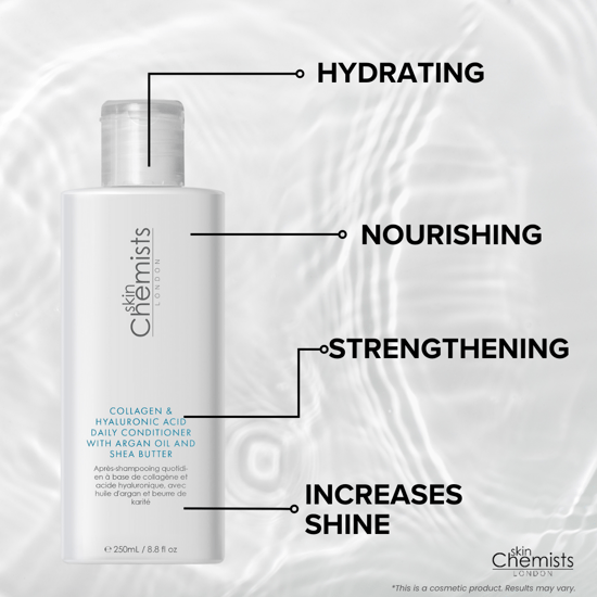 skinChemists Collagen & Hyaluronsäure Tägliche Pflegespülung mit Arganöl & Shea Butter 250ml - Image 3