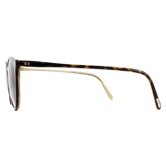 Oliver Peoples Runde Herren Horn Braun Sonnenbrille - Image 3