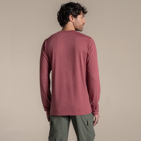 Craghoppers - "Abel" T-Shirt für Herren Langärmlig (Atlasrot) - Image 3