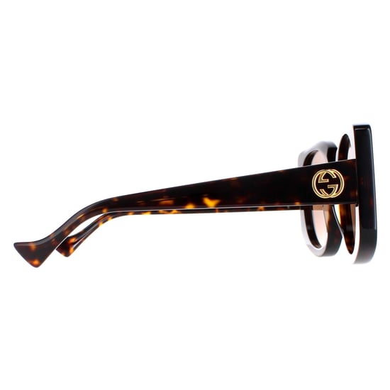 Gucci Rund Damen Dunkel Havanna Braun GG1257S - Image 4