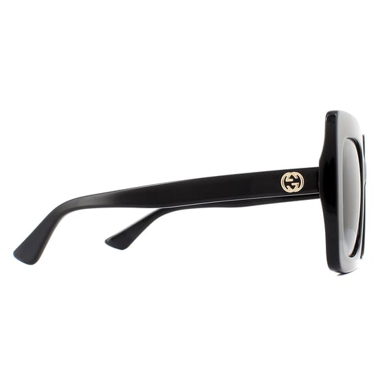 Lunettes De Soleil Gucci Gg0328s 001 Dégradé Gris Noir - Image 4