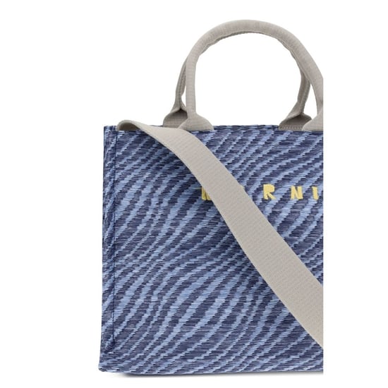 Marni Blaue Stoff Schultertasche - Image 4