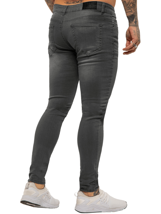 Enzo Herren Skinny Super Stretch Denim Jeans - Image 3