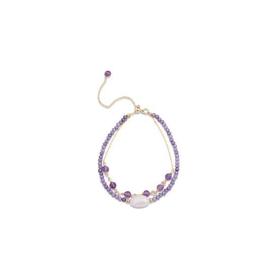 Luxenter-Armband, Metalllegierung Ekhao und Amethyst-Zirkonia 18K vergoldet - Image 1